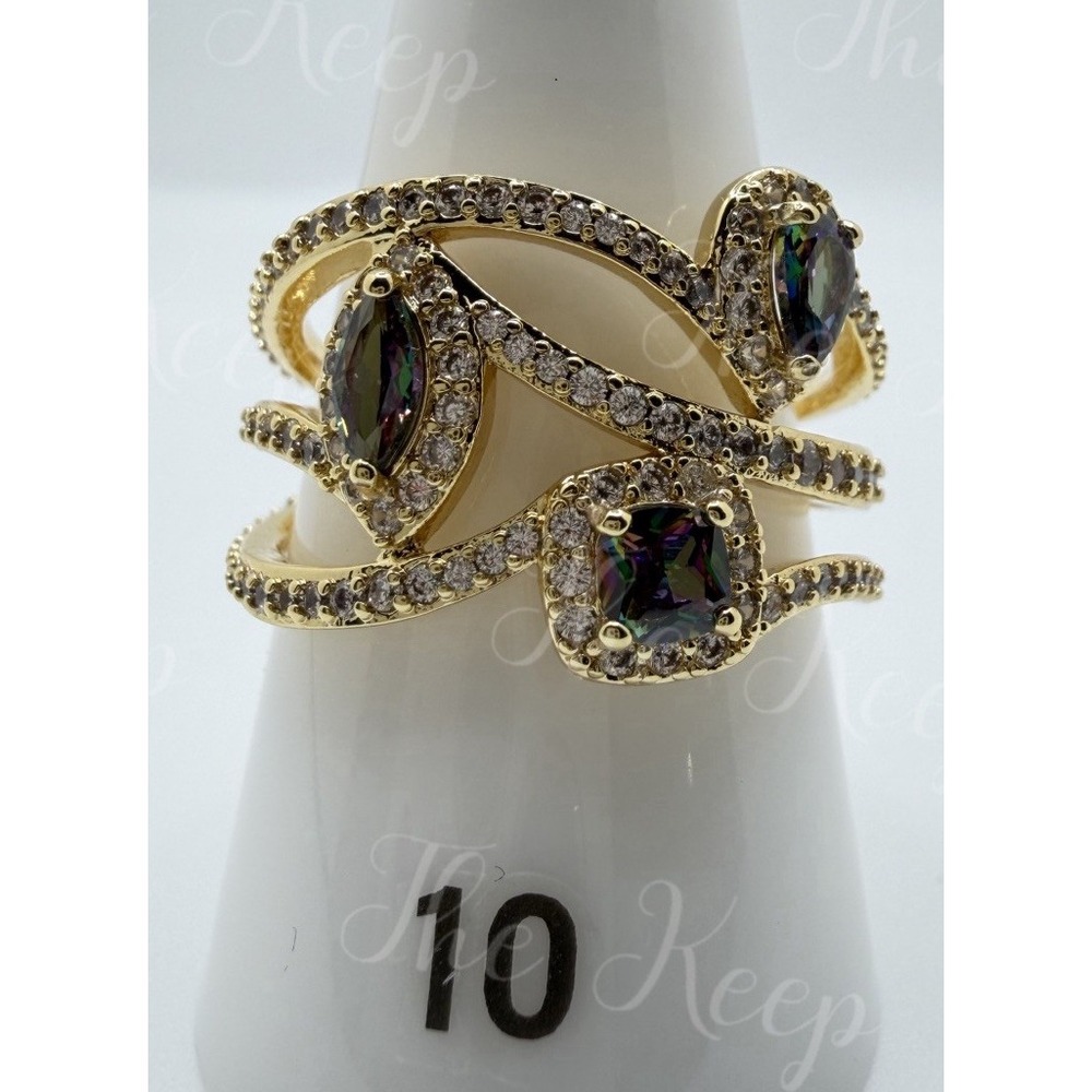 Ring Bomb Party June Alexandrite Gold Plated Ring RG22364 Make Them Look Size 10